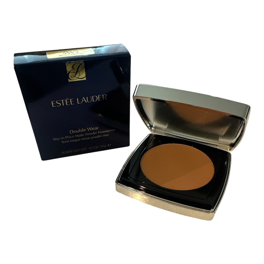 Estee Lauder Double Wear Matte Powder Foundation 5W2 Rich Caramel 0.42oz New